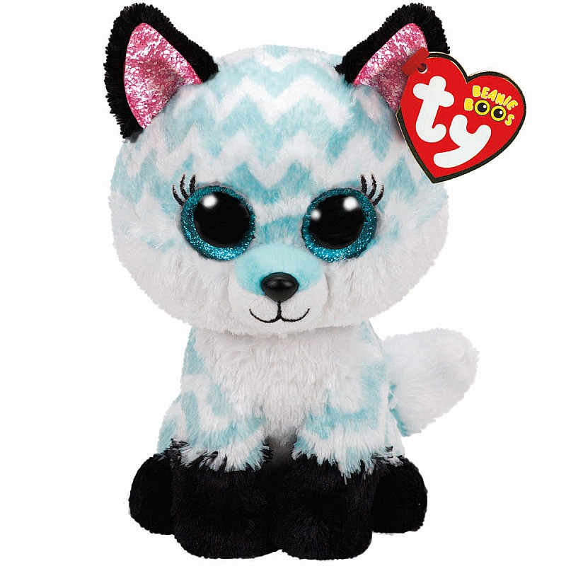 TY Beanie Boos Pehme mänguasi ATLAS aqua chevron fox TY36368 LÕPUMÜÜK