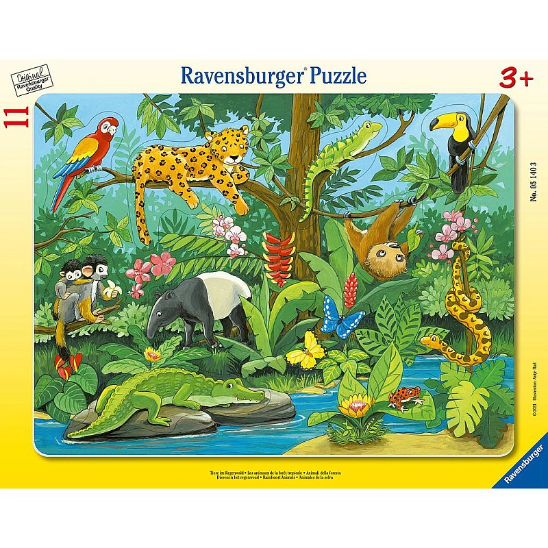 Ravensburger Pusle raamis Rainforest Animals 11tk. 3+ R 05140