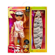 581888EUC Rainbow High Pacific Coast Fashion Doll- Boy Finn Rosado