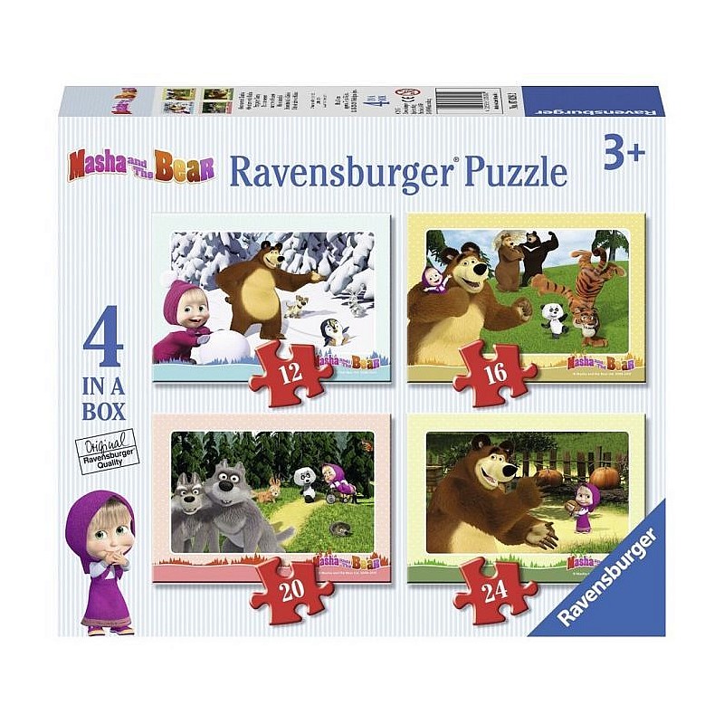 Ravensburger Пазл  4in1 Maša un lācis R 07028