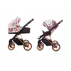 BABYACTIVE MUSSE vanker jalutuskäru  2in1, Light-Dark Rose