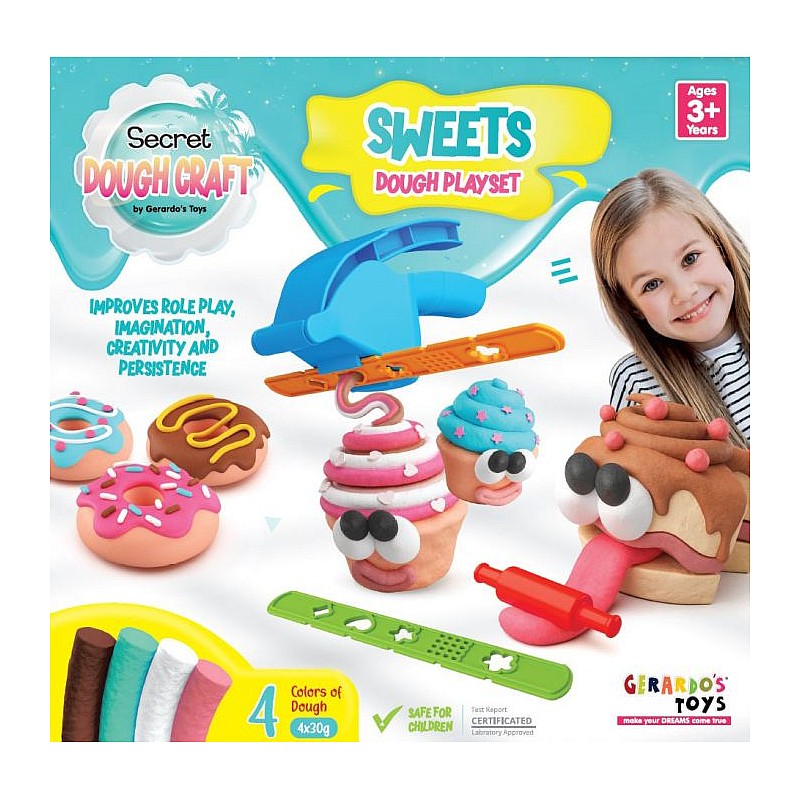 GERARDOS TOYS plastiliinikomplekt  SWEETS 3a+ 56456