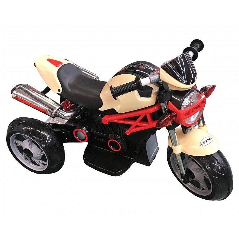 Elektrimootorattas BABY MIX  Road Racing D8360 6V/4.5Ah,beež