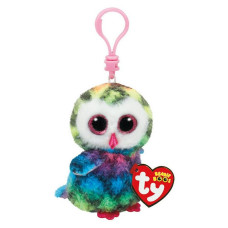 TY Beanie Boos Toy - võtmehoidja MULTICOLOR OWL Owen 8cm, TY35025