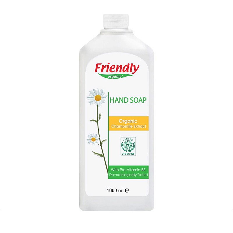 FRIENDLY ORGANIC orgaaniline niisutav kummeliga vedelseep TÄITEPUDEL 1000 ml FR0423