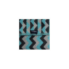 WOMAR puuvillane pleed 75x100сm Zigzag dark gray and turquoise