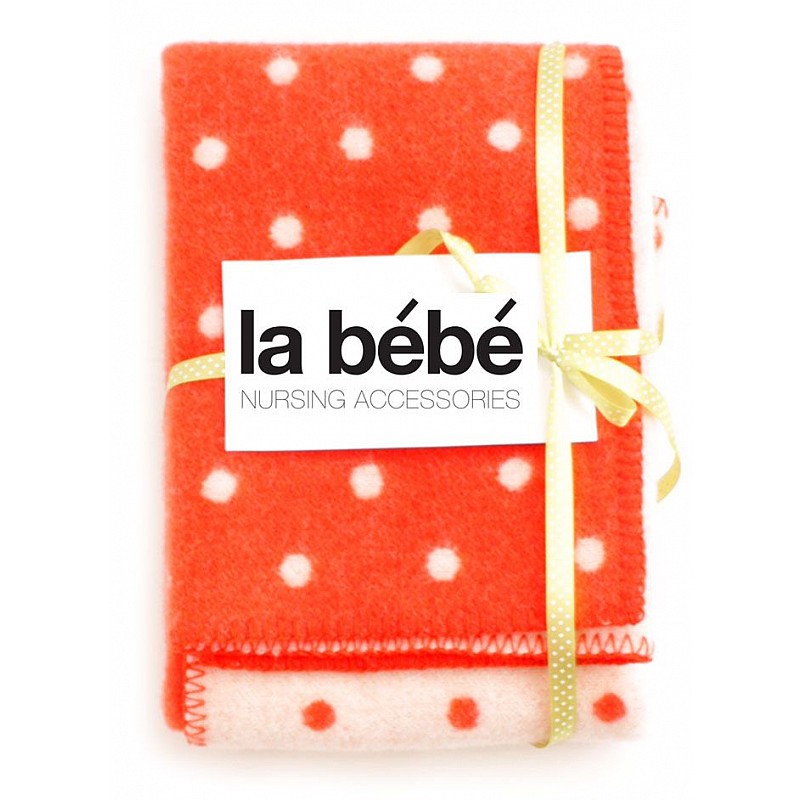 LA BEBE laste villane tekk/pleed 140x100см - Strawberry Dots, Art.77008