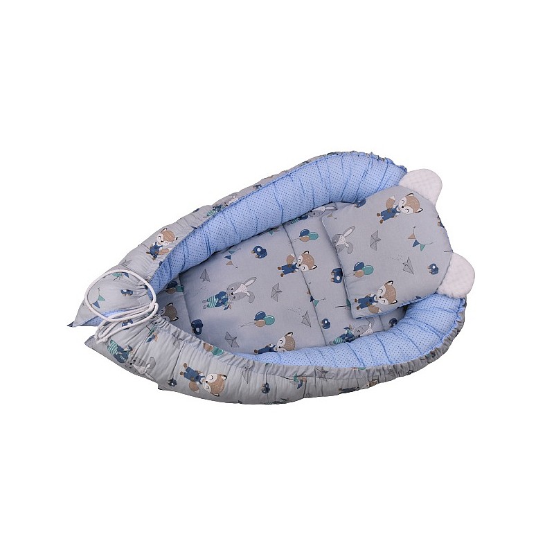 DUET BABY voodipesa padiga 659 Rabbit with ballons blue (606594)