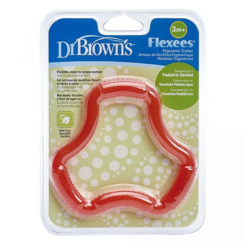 DR.BROWNS Flexees ergonoomiline närimislelu TE101 roosa