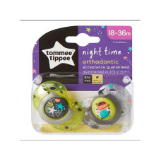 TOMMEE TIPPEE Silikoonist lutt NIGHT TIME 18-36m 2tk. 43341355