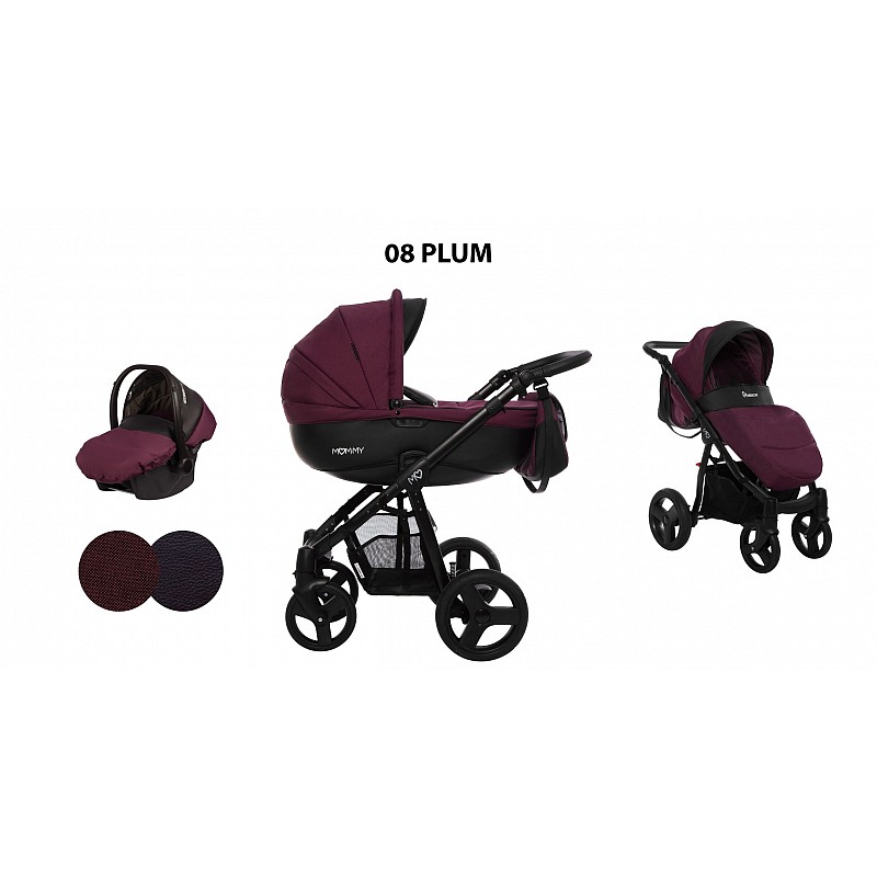 BABYACTIVE MOMMY Vanker-jalutuskäru  3in1, Plum 08