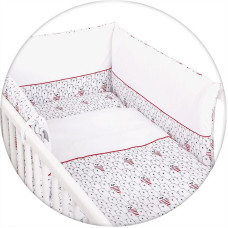 CEBABABY voodipesu komplet 3 osa 135х100сm Panda red