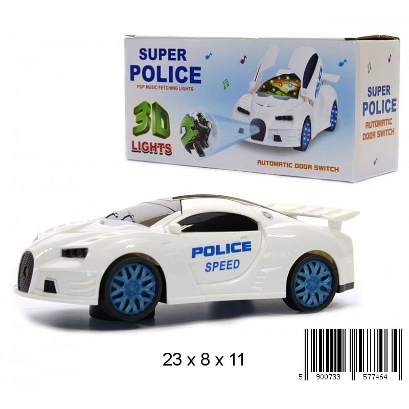 MIDEX auto muusikaga  SUPER POLICE 1138H 3+