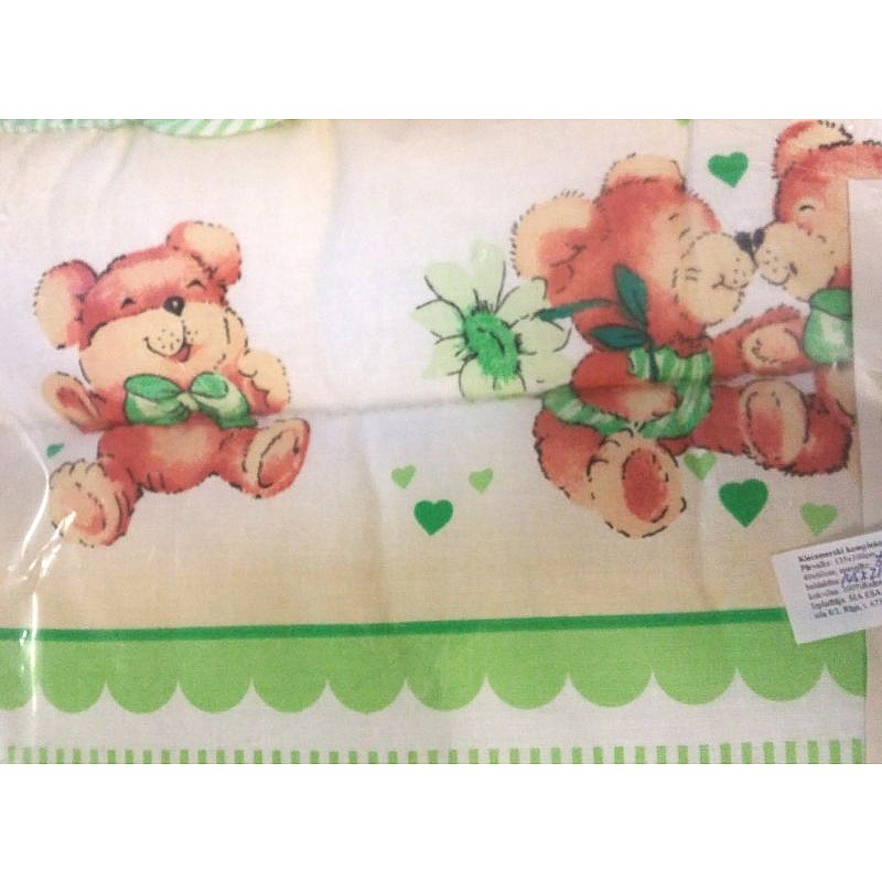 KIECZMERSKI LOVELY BEARS Voodipesu komplekt, 3 eset 135х100сm, 160сm - roheline