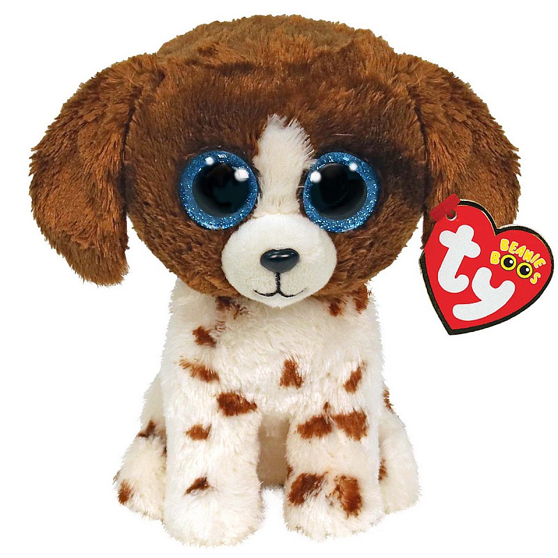 TY Beanie Boos Pehme mänguasi MUDDLES brown/white dog TY36249 LÕPUMÜÜK