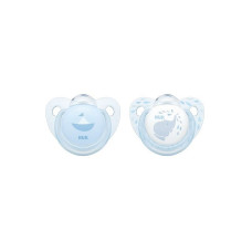 NUK Blue and Rose silikoonist lutt Baby Blue 0-6k 2tk, SU75 sinine LÕPUMÜÜK