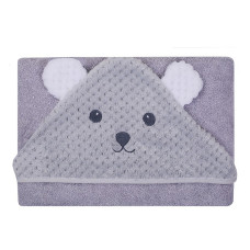 DUET BABY ANIMALS kapuutsiga vannilina 100x100сm 322 hall Bear