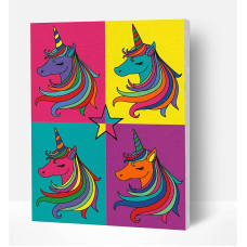 SPLAT PLANET Joonistus komplekt (Nummedratud juhisega) 30x40сm POP UNICORN, SP45492