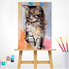 TSVETNOY Набор для рисования по номерам 30x40см Kitten, ME1066e