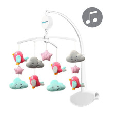 BABYONO Voodikarussell muusikaga beebile 0+, CLOUDS&BIRDS, 626