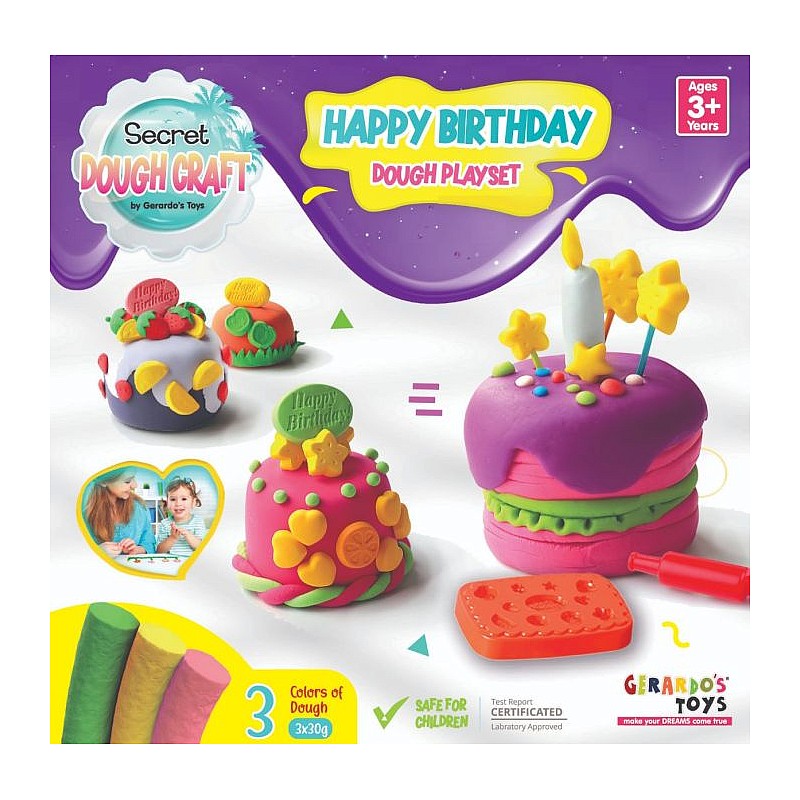 GERARDOS TOYS plastiliinikomplekt  HAPPY BIRTHDAY 3a+ 56447