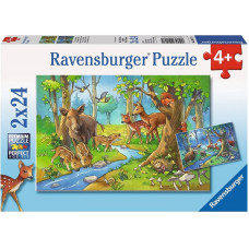 RAVENSBURGER Пазл 2x24эл. Лесные животные R 09117