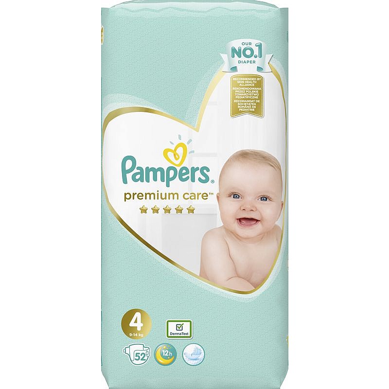 Pampers Premium Care S4, 52 gab.,VP LÕPUMÜÜK