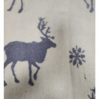 URGA ECO villane pleed 140x100сm DEER WITH SNOWFLAKES valge-hall LÕPUMÜÜK