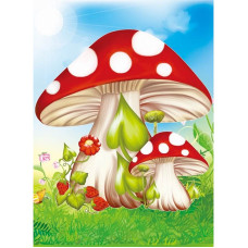 TSVETNOY diamond mosaiik 17x22cm Fly agaric mushrooms, X005e