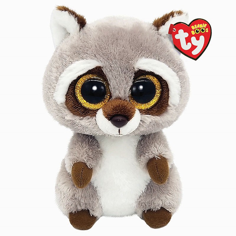 TY Beanie Boos Pehme mänguasi OAKIE GRAY RACCOON REG TY36375 LÕPUMÜÜK