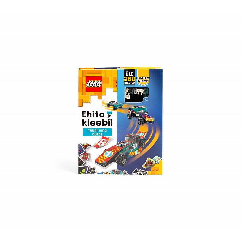 LEGO ICONIC Tegevusraamat "Ehita ja kleebi! Tuuni oma autot" (Eesti k.)