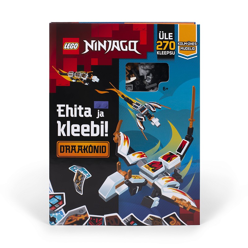 LEGO NINJAGO tegelusraamat Ehita ja kleebi! Draakonid (eesti keeles)