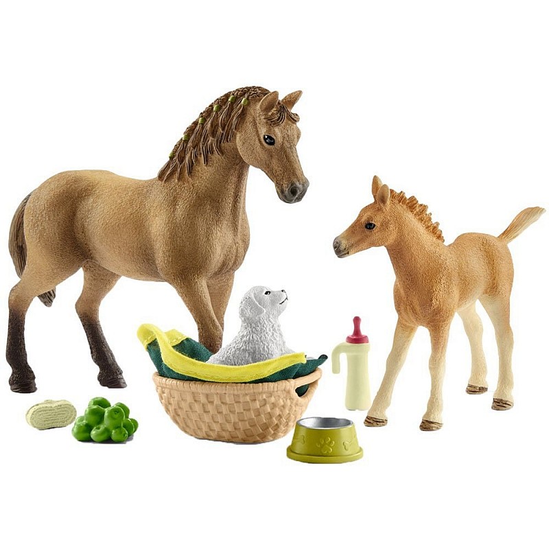 SCHLEICH HORSE CLUB Sarah Loomapõnne Hooldamas