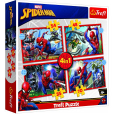 TREFL SPIDER-MAN Puslede komplekt 4 in 1 Ämblikmees