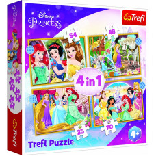 TREFL DISNEY PRINCESSES Puslede komplekt 4 in 1 Printsessid