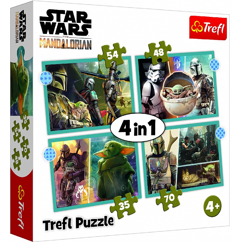 TREFL STAR WARS Puslede komplekt 4 in 1 Mandalorian