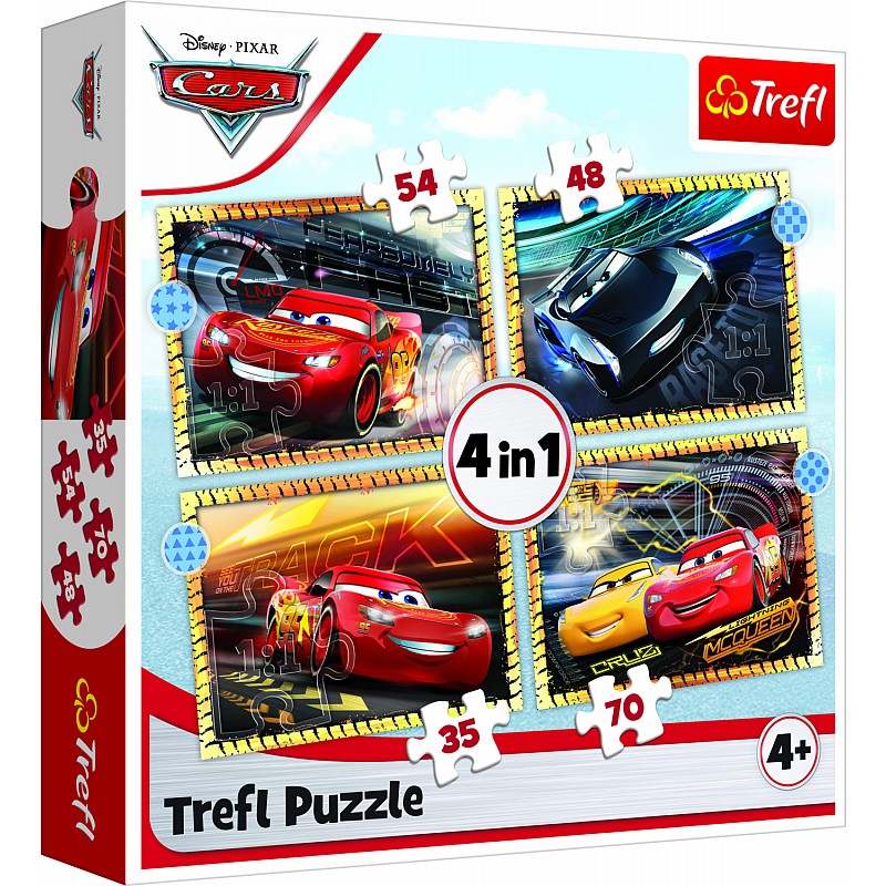 TREFL CARS Pusle komplekt 4 in 1 Autod 34608T