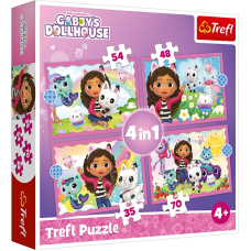 TREFL GABBY´S DOLLHOUSE Pusle komplekt, 4 tk