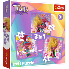 TREFL TROLLS Pusle komplekt Trollid 3, 3 tk 34870T