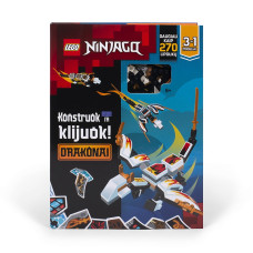 LEGO NINJAGO kleebistega raamat "Kogu ja kleebi: Ninjago draakonid" (leedu keeles)