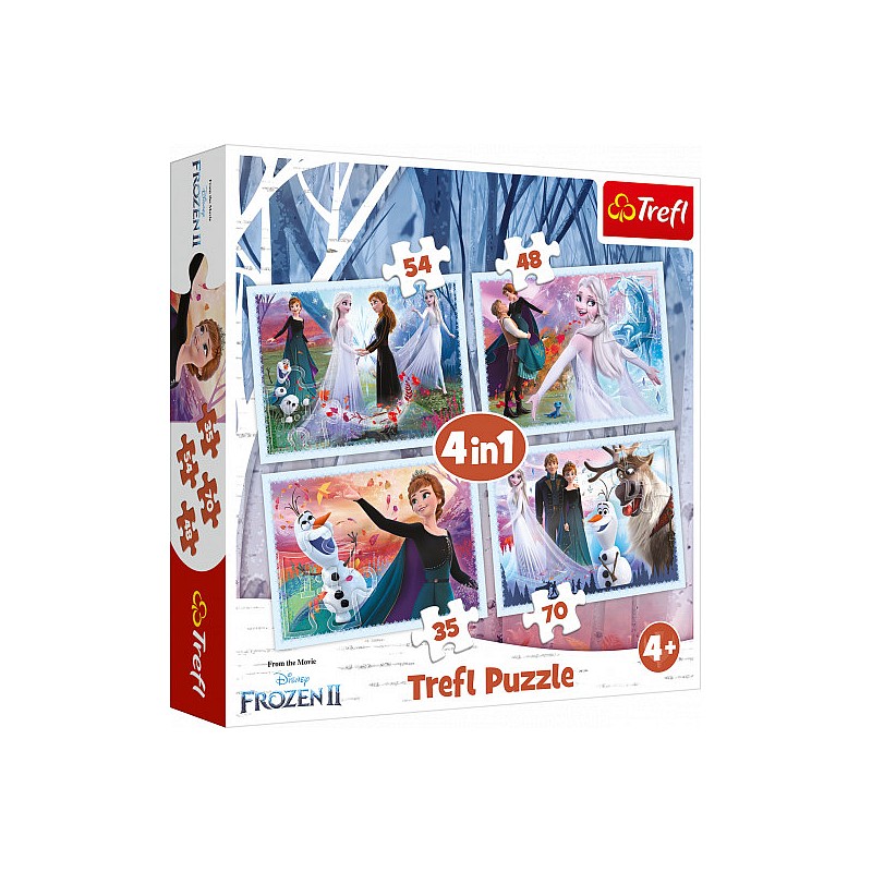 TREFL FROZEN Puslede komplekt 4 in 1 Frozen 2