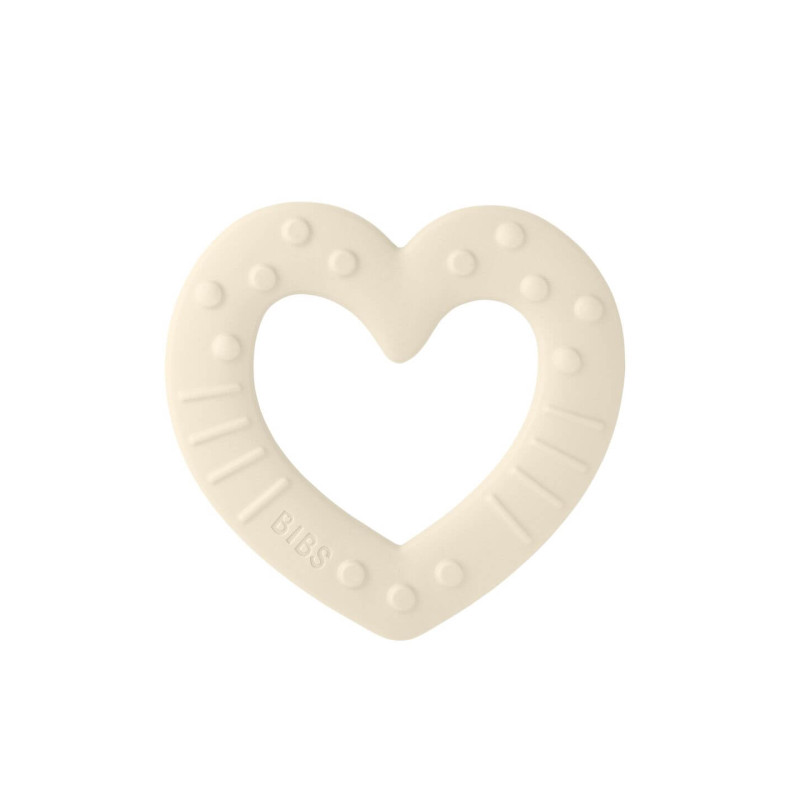 Bibs Igememasseerija / närimisrõngas Baby Bitie Heart Ivory