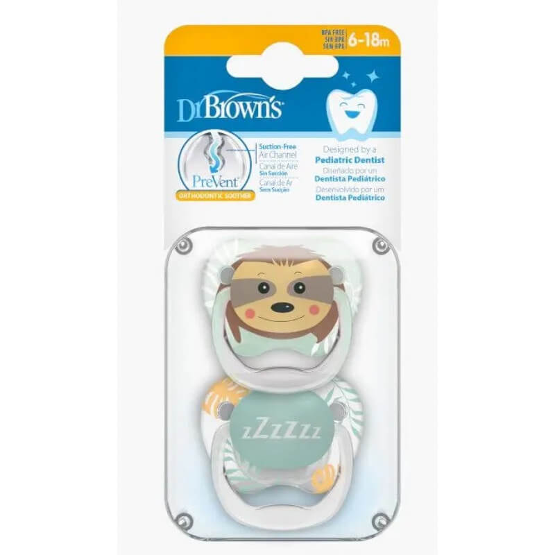 Dr. Brown’s PV22014 lutt Prevent “Butterfly”, 6–18 kuud, kollektsioon “Animals”, roheline, 2 tk