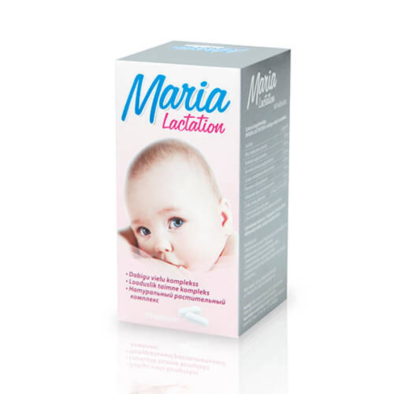 Maria Lactation looduslike ainete kompleks piimatootmise soodustamiseks noortele emadele N60