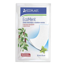 Ecoplast plaaster ECOMENT 10x15 cm, soojendav pipra ja mentooliga