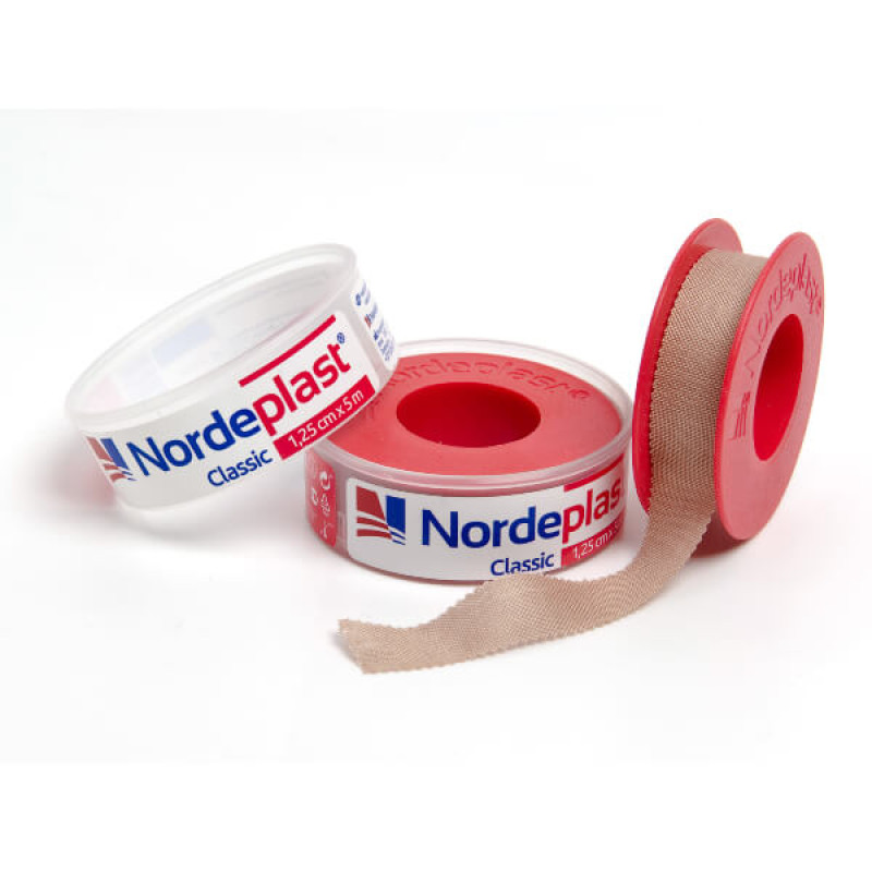 Nordeplast fikseeriv kangasplaaster rullis 1,25 cm x 5 m