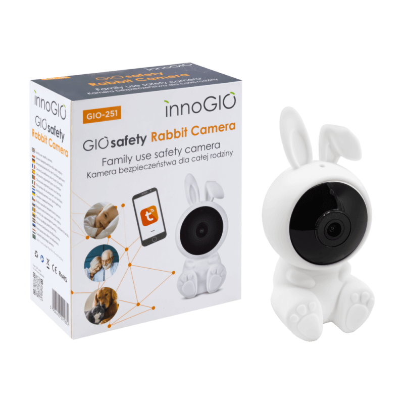 Innogio GIO-251 Wi-Fi kaamera, elektrooniline beebimonitor GIOsafety Rabbit