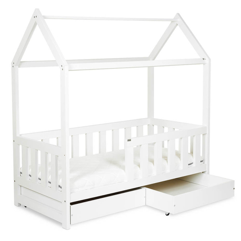 Klups LittleSky LIV lastevoodi kahe sahtliga 160x80сm, valge