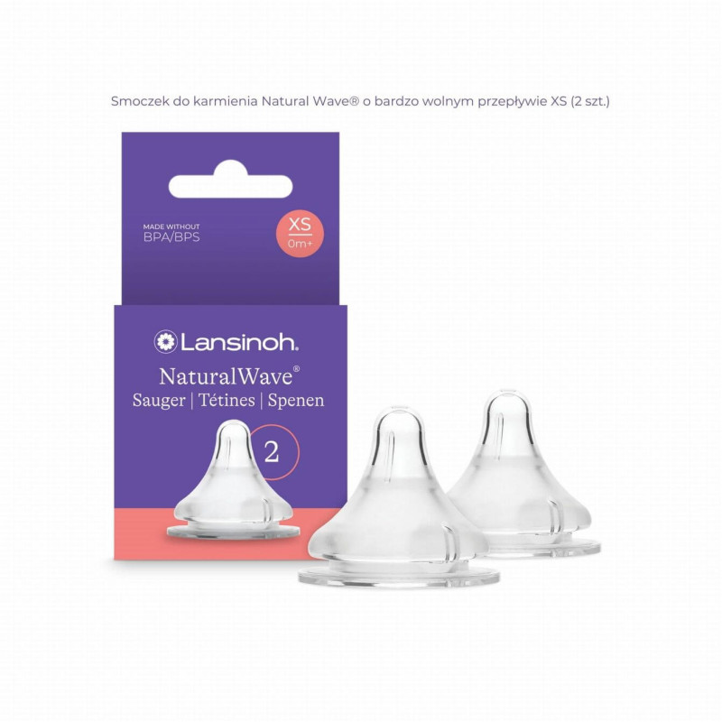 Lansinoh NaturalWave lutid, väga aeglane vool (XS), 2 tk