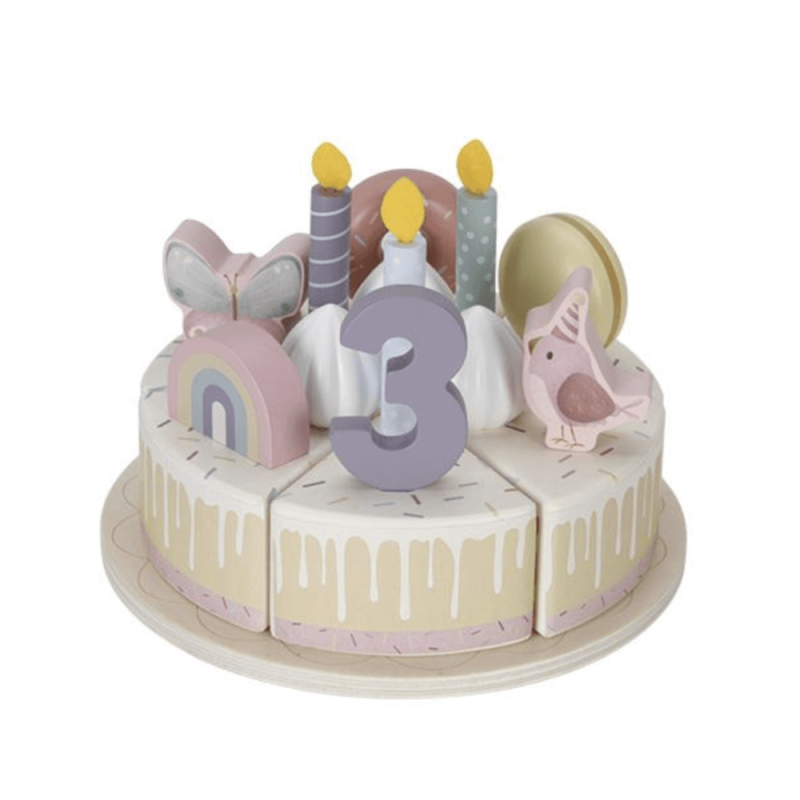 Little Dutch puidust sünnipäevatort "Pink" – 24 osa